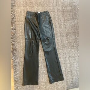 Aritzia Black Faux Leather Pants